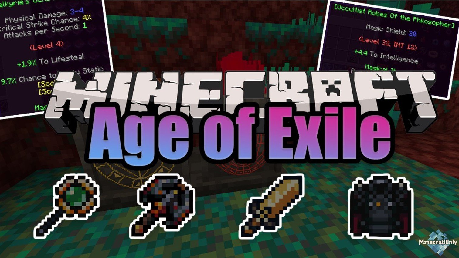 Age of Exile [1.16.5] - крутой RPG мод | Моды Minecraft